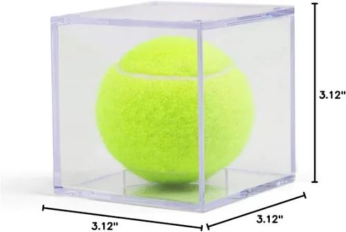 Miniatura 7 de ChalkTalkSPORTS Vitrina cuadrada de acrílico Soporte para pelotas de tenis Individual