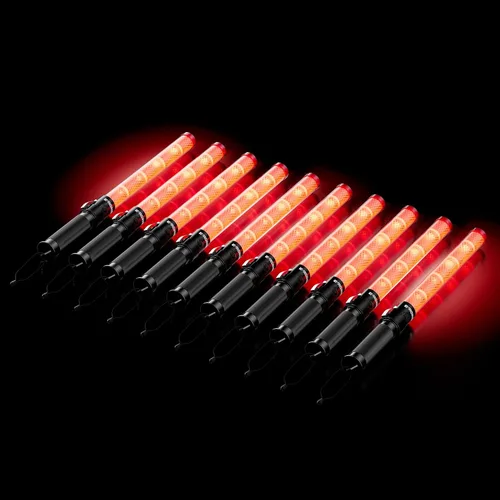 Miniatura 9 de E-RIDING Paquete de 2 varitas de tráfico, varitas rojas de control de tráfico aéreo de 16 pulgadas, bastón LED de seguridad de tráfico con 3 modos