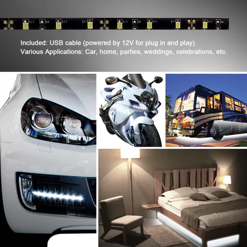 Miniatura 7 de Pilot Automotive CZ-3093W - Kit de luz LED de tira blanca de 8 pies (12 V)