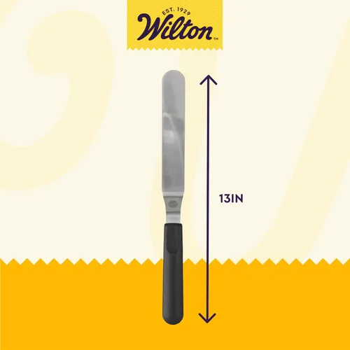 Miniatura 2 de espátula para glaseado en ángulo Wilton 409 7716, 13 pulgadas, Negro