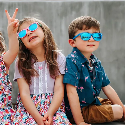 Miniatura 56 de Lentes de sol polarizados de goma elastómero termoplástico (TPEE) flexible, para niñas y niños de 3 a 9 años