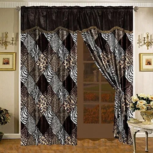 Miniatura 2 de Grand Linen - Juego de edredón de safari tamaño King de 7 piezas - Cebra, jirafa, leopardo, tigre, etc. - Ropa de cama con estampado de múltiples