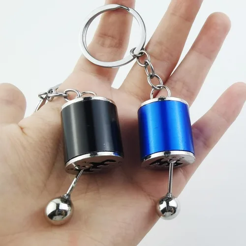 Miniatura 4 de GXXMEI Llavero de palanca de cambios de metal, caja de cambios de 6 velocidades, llavero de palanca de cambios manual de 6 velocidades, llavero