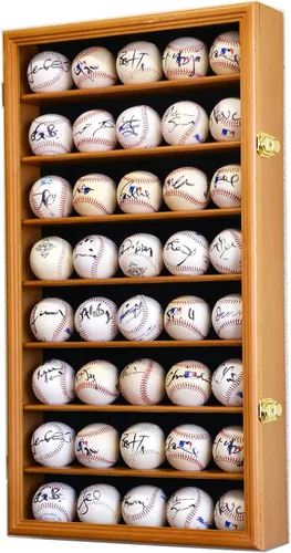 40 Balón de béisbol vitrina gabinete (roble)