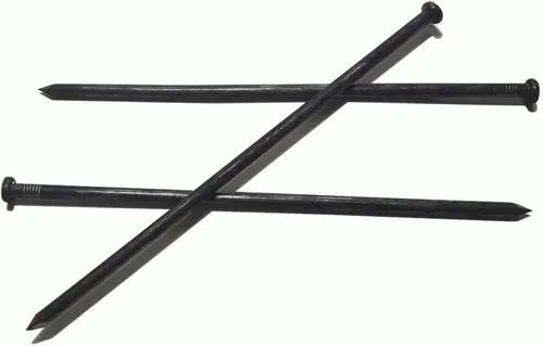 Estacas de metal para paisaje, 10 pulgadas, 50 piezas de estacas de anclaje para bordes de carpa, bordes de pavimentación, estacas de césped Negro