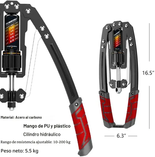 Miniatura 7 de EAST MOUNT - Ejercitador de brazo giratorio ajustable de 10 a 199 kg de potencia hidráulica, expansor de pecho para casa, equipo de entrenamiento