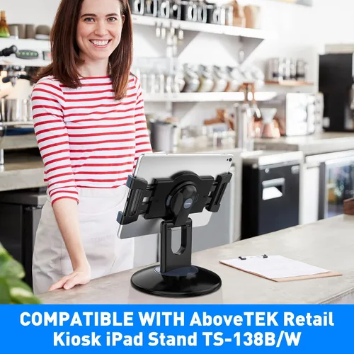 Miniatura 3 de AboveTEK Soporte para tableta de quiosco al por menor con medida de ancho o altura en el rango de 7.7 "-9.6" (sólo la carta), compatible con soporte