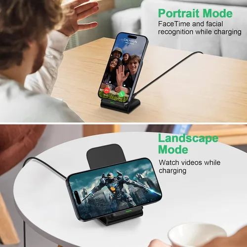 Miniatura 6 de Cargador inalámbrico Android Samsung para Samsung Galaxy S25FE S25 Plus S25 Edge S25 Ultra S24FE S23 S22, soporte de cargador de teléfono