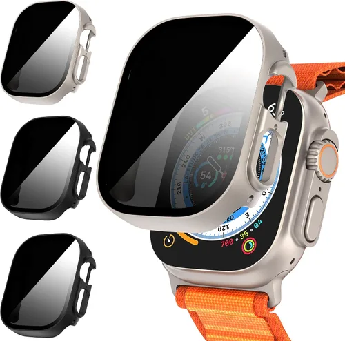 Miniatura 18 de Suoman Paquete de 3 fundas protectoras de pantalla de privacidad para Apple Watch de 1.575 pulgadas (1.575 pulgadas), antiespías, ultrafina