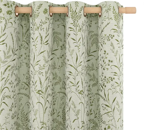 Miniatura 25 de BGment Cortinas de lino beige para dormitorio de 63 pulgadas de largo, cortinas de ventana con ojales y ojales para ventana de sala de estar, 2