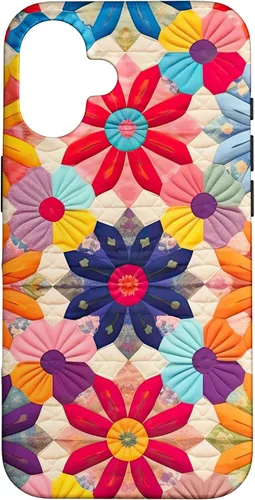 Miniatura 32 de Quilting Flower Blooms Quilt Pattern Case for iPhone 17