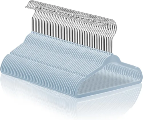 Miniatura 12 de Casafield 50 perchas de terciopelo para bebé, tamaño de 11 pulgadas, para ropa de bebés y niños pequeños, color marfil