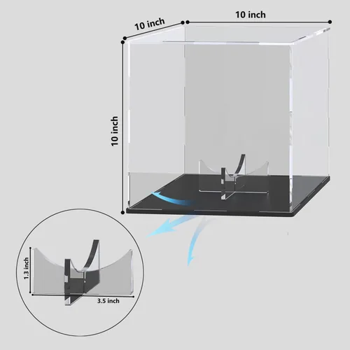 Miniatura 3 de Vitrina para Fútbol Americano con Soporte Elevador, Caja Acrílica para Fútbol Americano de Tamaño Completo, Balonmano, Dodgeball, Almacenamiento