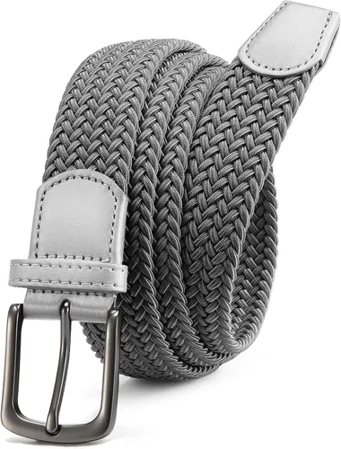 Miniatura 22 de CHAOREN Cinturón para hombre, cinturón de golf trenzado elástico para hombres de 1 3/8 pulgadas, regalo para pantalones de golf, pantalones cortos