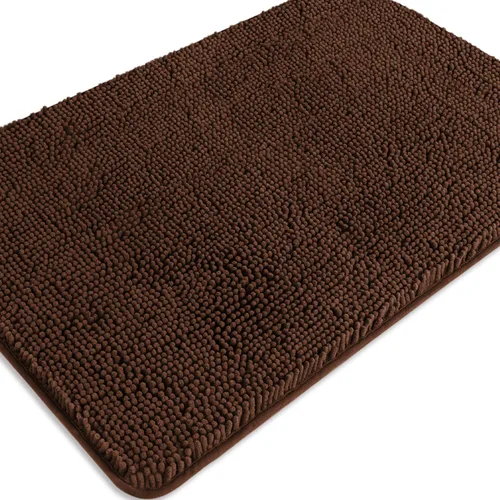 Miniatura 258 de Alfombra de baño pequeña de 12 x 18 pulgadas, lavable y absorbente, antideslizante, alfombra de baño de felpilla gruesa y suave para baño, ducha