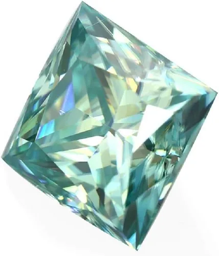 Miniatura 2 de ERAA JEWEL Moissanita suelta de 3.00 quilates, piedra de moissanita de color azul, claridad VVS1, piedra preciosa brillante de corte princesa