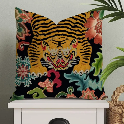 Miniatura 36 de ArogGeld Fundas de Almohada Euro Sham Florales Verde y Blanco Gris Estilo Chinoiserie Funda de Almohada Asiática Funda de Cojín Decorativo 18x18