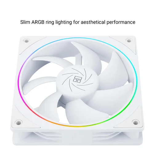 Miniatura 5 de Thermalright TL-S12W Ventilador de CPU Enfriador PWM, efecto de luz de apertura fina, ventilador de computadora con conector PWM de 4 pines