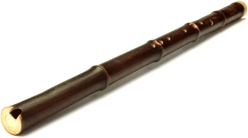 Miniatura 2 de Flauta de bambú vertical marrón original Instrumento musical chino tradicional Xiao