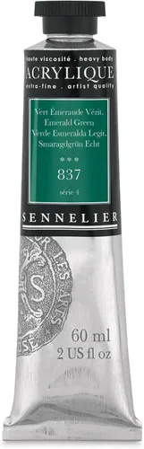 Miniatura 75 de Sennelier Acrílico para artistas extrafinos, 2.0 fl oz, luz verde cromo S3