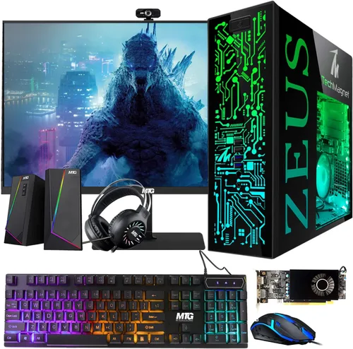 Miniatura 13 de TechMagnet PC de escritorio para juegos, Intel i5 6ª generación, Zeus Pro 6, RX 550, 16 GB de RAM, SSD de 1 TB, monitor de 27 pulgadas y 165 Hz