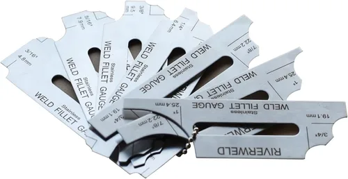 Miniatura 33 de RIVERWELD Juego de Calibradores de Soldadura de Filete de 7 Piezas Calibrador MG-11 Rl Calibradores de Profundidad Prueba de Inspección de Soldadura