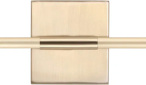 Miniatura 9 de JONATHAN Y Aplique de pared LED integrado de latón dorado de 28 pulgadas, luz de tocador de metal para espejo de baño, dormitorio, pasillo, elegante