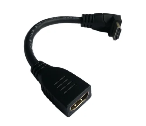 Miniatura 2 de Cable derecho vertical HDMI de 5 pulgadas en ángulo ascendente de 90 grados, compatible con 4K @60Hz, alta velocidad, HDMI 2.0 listo, UHD, Ethernet