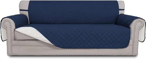 Miniatura 253 de Easy-Going - Funda para sofá, futón y sillón sin reposabrazos, reversible, resistente al agua, para mascotas y niños (azul oscuro/azul claro)