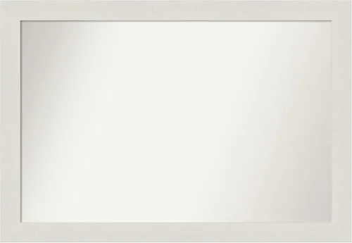 Miniatura 488 de Amanti Art Espejo de baño blanco para sobre el fregadero, 24 x 24 pulgadas, hecho a medida, espejo de tocador cuadrado blanco estrecho, marco