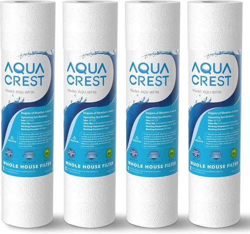 Miniatura 14 de AQUA CREST Cartucho de filtro de agua CTO CTO de 1 micrón, 2.5 x 10 pulgadas, repuesto para DuPont WFPFC8002, Culligan D-10A, CBC-10, GE FXWTC