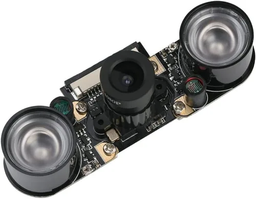 Miniatura 3 de Raspberry Pi Zero W Módulo de cámara de visión nocturna con longitud focal ajustable de 0.142 in 2 unids sensor IR luz LED Raspberry Pi Zero Cámara