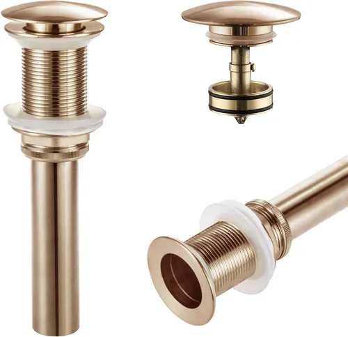 Miniatura 8 de KOKOSIRI C1002BK - Drenaje desplegable para fregadero de baño con cesta coladora, color negro mate con recogedor de pelo desmontable, Mate negro