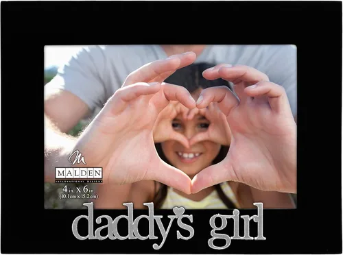 Malden International Designs 4305-46 Daddy's Girl Expressions - Marco de fotos, 4 x 6 pulgadas, color negro