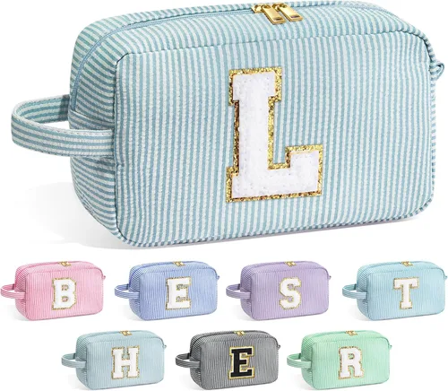 Miniatura 45 de Bolsa de Maquillaje con Inicial YOOLIFE - Regalos de Cumpleaños para Mujeres, Niñas, Mamá, Hija, Amigas, Hermana, Profesora, Regalos de Propuesta