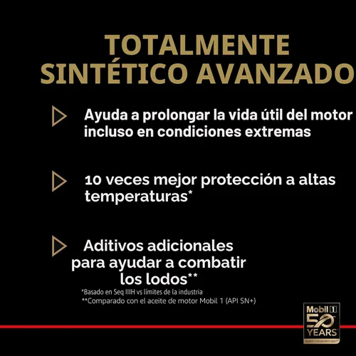 Miniatura 9 de Aceite de motor sintético Mobil 1 5 W-20.
