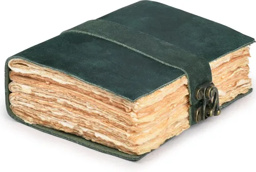 Miniatura 10 de LEATHER VILLAGE - Diario encuadernado en cuero vintage para mujeres y hombres - Libro de sombras - Cierre con llave - 200 páginas de papel artesanal