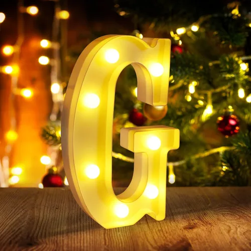 Miniatura 15 de Símbolo Ampersand LED Grande &, Letras de Marquesina Cartel 26 Letras del Alfabeto y 10 Números Luminosos para Decoración de Fiestas, Números