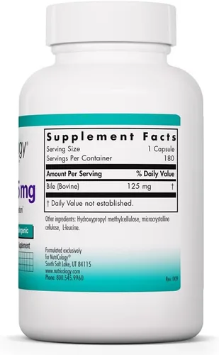 Miniatura 2 de Ox Bile, 180 cápsulas de 125 mg, 713947563704, 1, 1