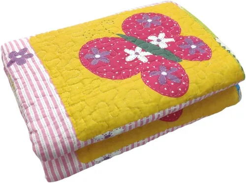 Miniatura 20 de ABREEZE Colcha de colcha para niños, niñas y niños, regalo de cama 100% algodón natural, 43 x 51 pulgadas, tren azul