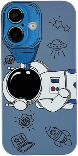Miniatura 24 de Yonds Queen para iPhone 7 Plus / 8 Plus, linda funda con diseño de astronauta de dibujos animados, elegante parachoques de TPU suave, protectora