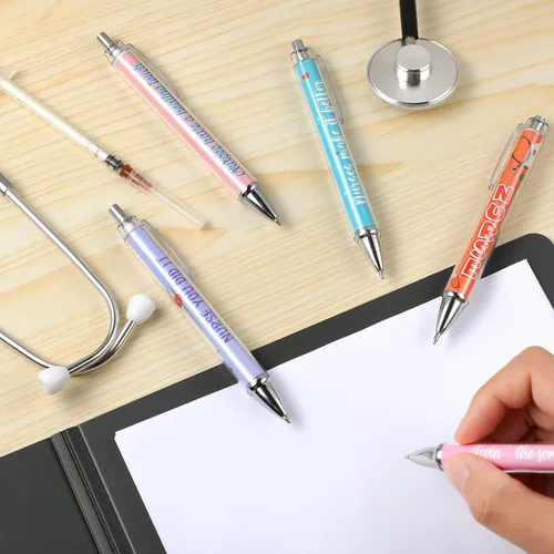 Miniatura 4 de Geyee Bolígrafos de enfermera, bonitos bolígrafos de enfermera, bonitos bolígrafos retráctiles de enfermería, bolígrafos de tinta divertida