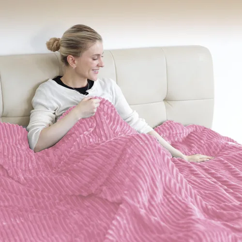 Manta térmica – Manta eléctrica tamaño Queen de 84 x 90 pulgadas, manta térmica de franela suave con 10 ajustes de tiempo, 6 ajustes de calor, Rosa