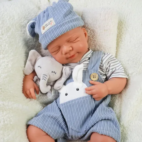 Miniatura 9 de Muñeca de bebé Reborn de 12 pulgadas, muñeca de cuerpo completo de silicona, muñecas de bebé Reborn de silicona de cuerpo completo, recién nacida