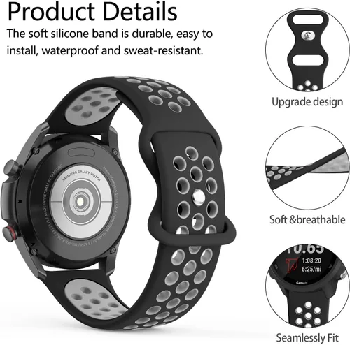 Miniatura 2 de Vanjua Correas deportivas para Amazfit Bip 3 / 3 Pro / U Pro / Lite / S / S lite / U Band mujeres hombres, correa de repuesto de silicona suave