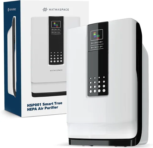 HATHASPACE HSP001 Purificador de aire True HEPA para el hogar, elimina el 99.9% del polvo, humo, caspa de mascotas, olores, compuestos orgánicos