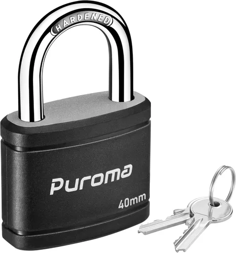 Puroma Candado con llave con 2 llaves iguales, cerradura de casillero de 7/8 pulgadas, cerraduras de alta resistencia para puerta, cerrojo, caja de