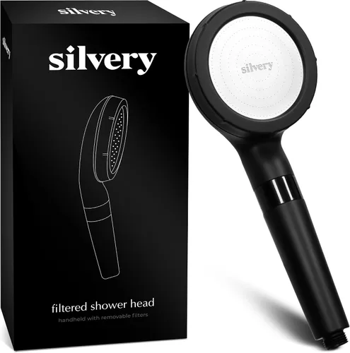 Miniatura 10 de Silvery Cabezal de ducha filtrado de alta presión - Agua limpia aprobada por dermatólogos con filtro Silvery Technology™ - El cabezal de ducha