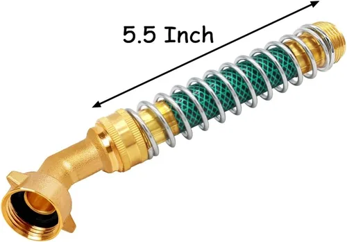 Miniatura 5 de Uenede Kit de adaptador de conector de manguera de jardín giratorio de latón de 3/4 pulgadas de rosca GHT de 5.5 pulgadas de longitud y conector