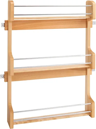 Rev-A-Shelf Organizador de estante extraíble de 3 niveles de 21 pulgadas para armarios de cocina, estante para especias y condimentos para